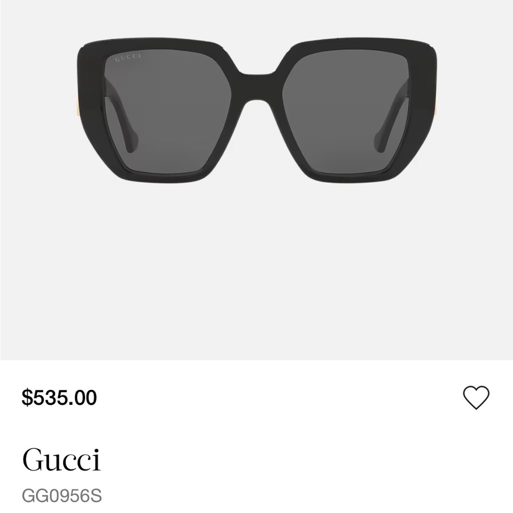 Authentic Gucci Women's Sunglasses in Black with Gold - Picture 8 of 9